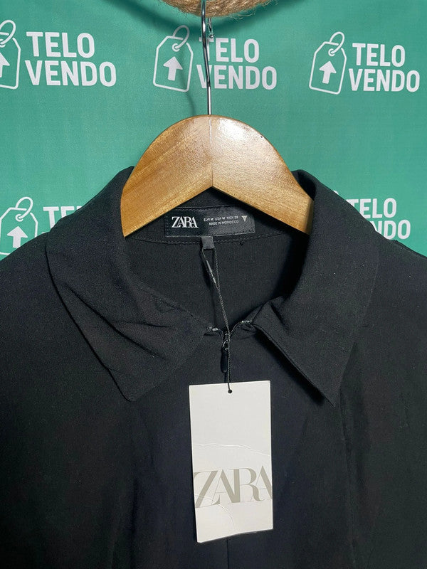 Vestito nero Zara con colletto – taglia M – nuovo con etichetta