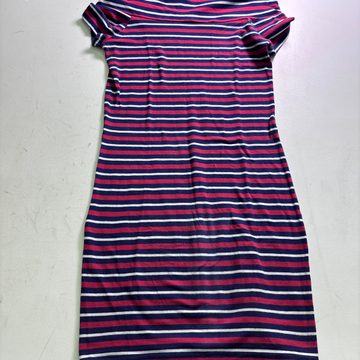 Terranova abito a righe blu rosso bianco S
