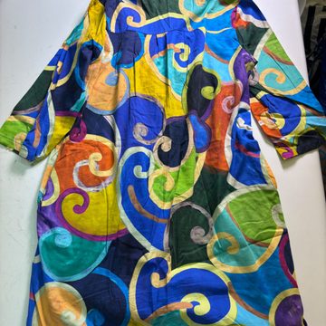 Nice Noise camicia lunga fantasia multicolor spirali