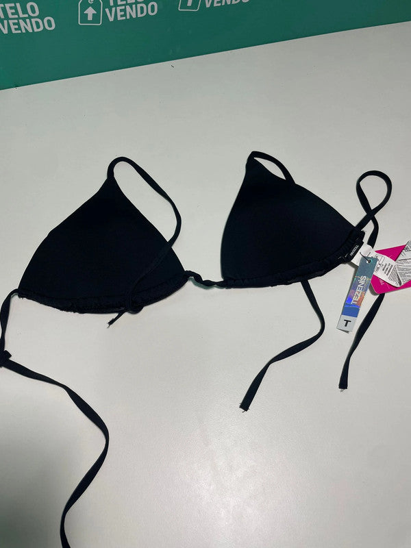 Top bikini a triangolo nero Tezenis – taglia T – nuovo con etichetta