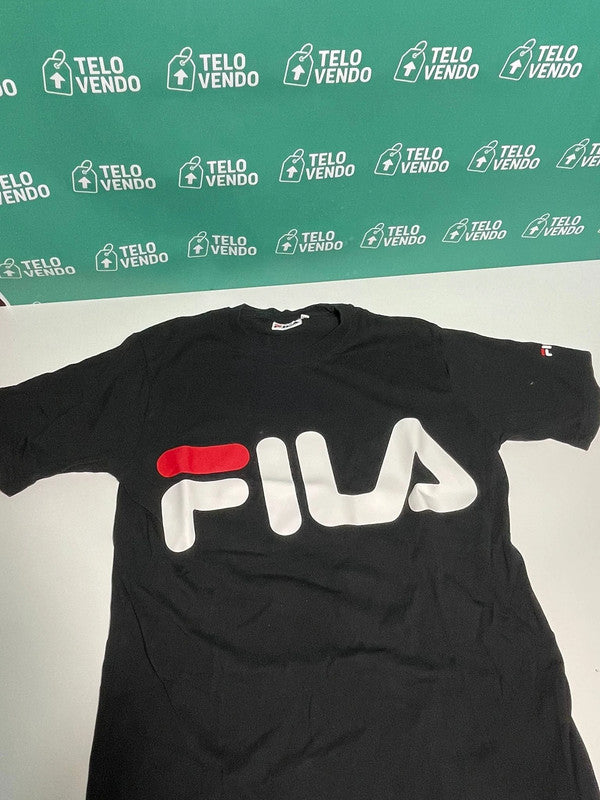 T-shirt nera con logo frontale – unisex
