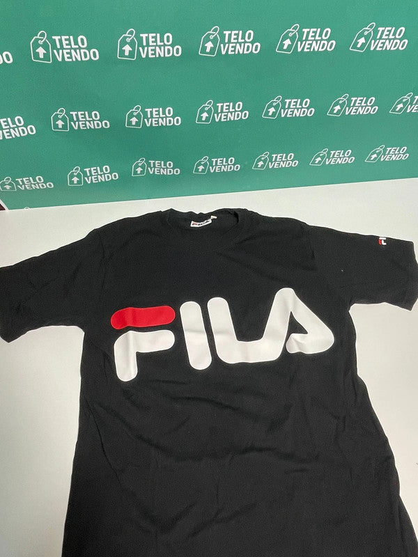 T-shirt nera con logo frontale – unisex