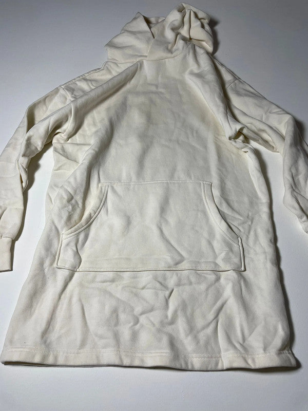 Felpa con cappuccio bianca H&M