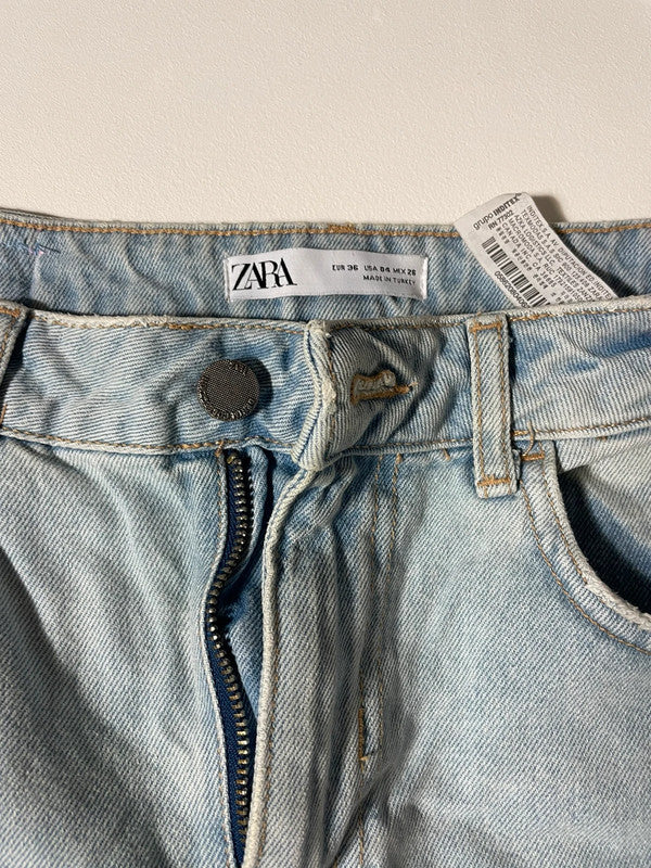 Jeans vintage a zampa / gamba dritta – lavaggio chiaro Zara