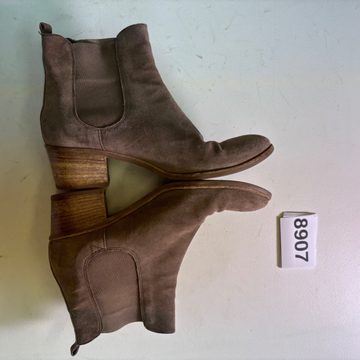 Stivaletti chelsea taupe tacco legno taglia 39