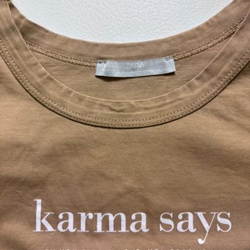 Zara t-shirt grigia stampa città taglia L