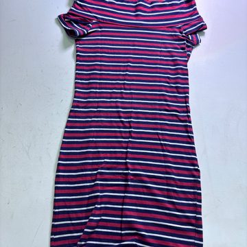 Terranova abito a righe blu rosso bianco S