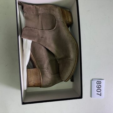 Stivaletti chelsea taupe tacco legno taglia 39