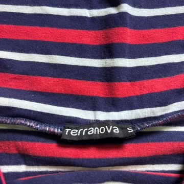 Terranova abito a righe blu rosso bianco S