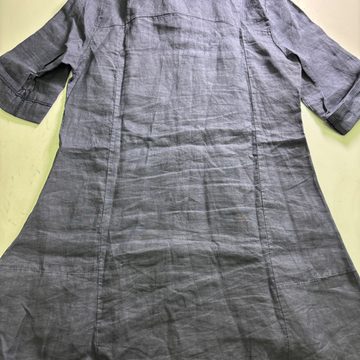 Camicia lunga grigia maniche a tre quarti