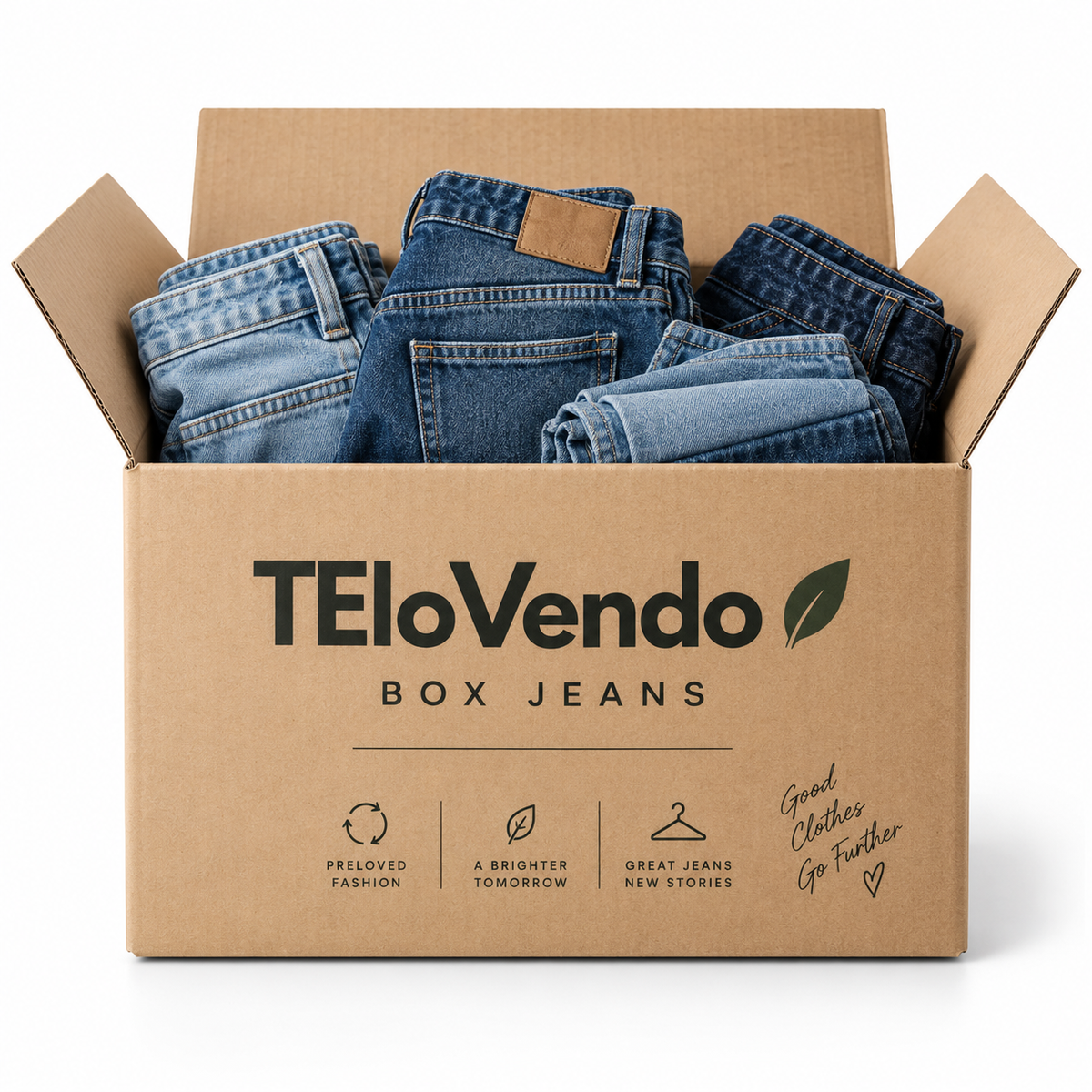 Immagine illustrativa della TEloVendo Box Jeans; contenuto assortito variabile